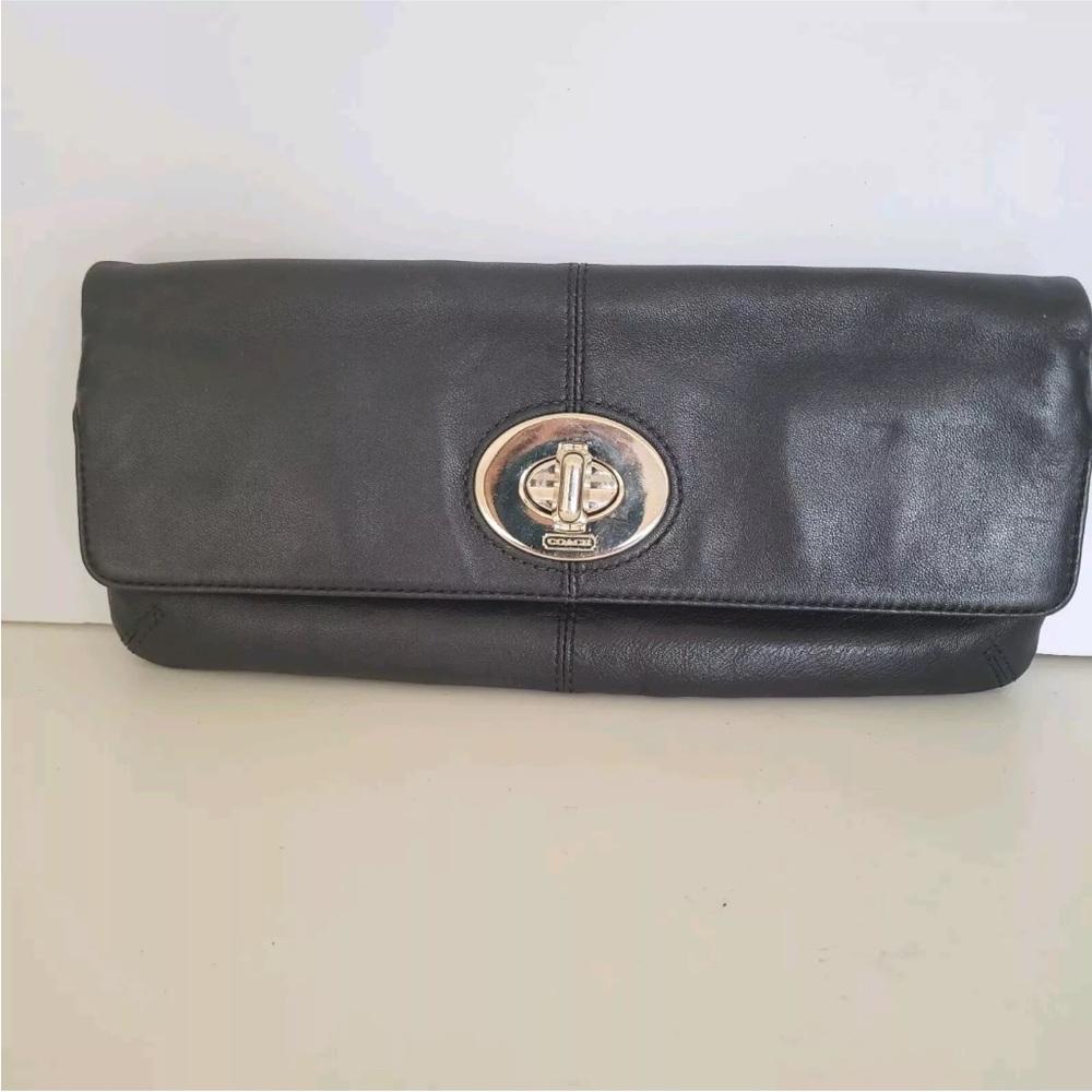 Coach Clotch foldable with turn lock